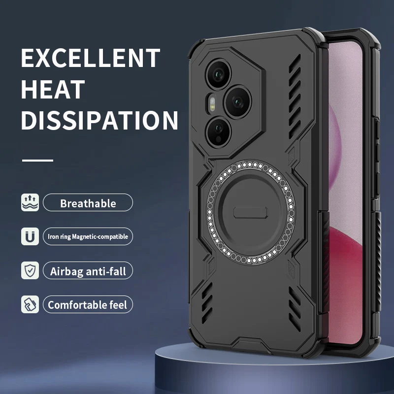Magnetic Armor Case with Strong Magnet and Heat Dissipation for Full Camera Protection