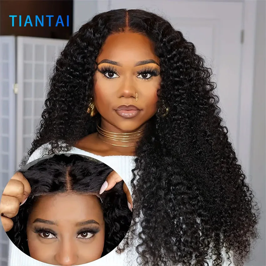Human Hair Wigs Water Wave Glueless 4x4 Lace Closure Brazilian Curly