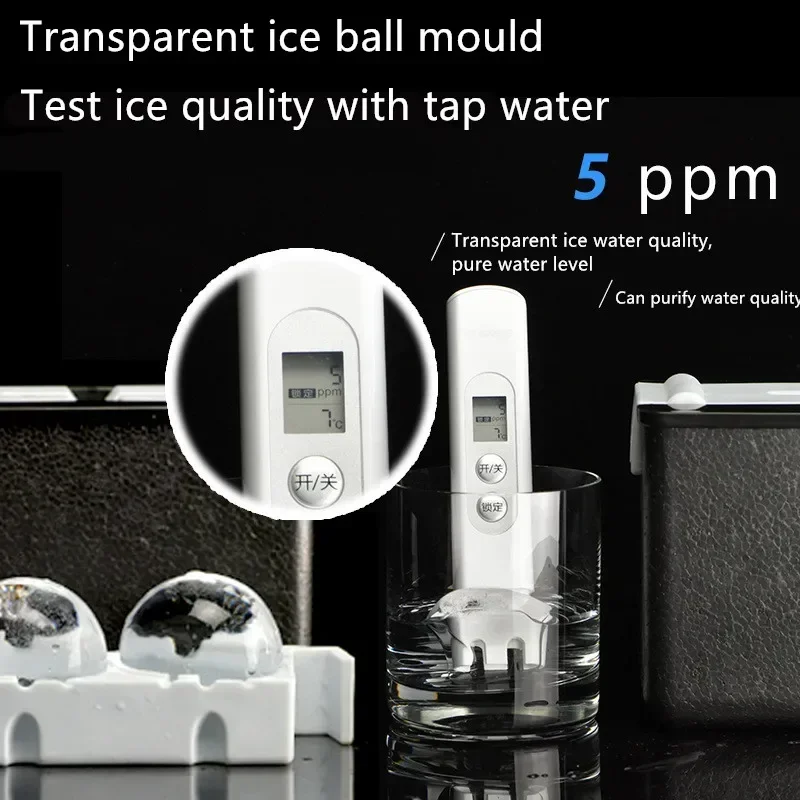 Eco-Friendly Ice Maker Crystal Clear Ice Ball Press Spherical Whiskey Tray Mould Bubble-Free Cube Maker Box Mold