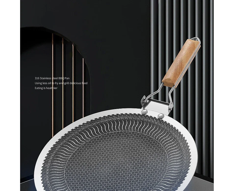 316 Laser Coated Honeycomb Stainless Steel Tawa 38Cm 12 316 Laser Coated Honeycomb Stainless Steel Tawa 38Cm