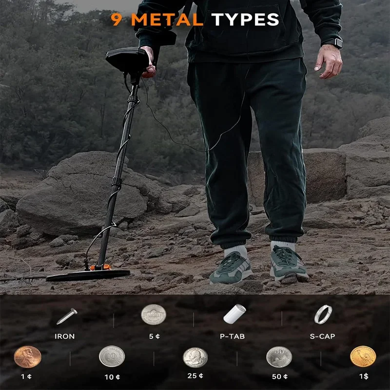 Treasure Hunter X11 Professional Underground Gold Metal Detector Scanner Finder Digger Waterproof 11" Coil Tool Pinpointer