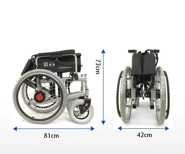 Folding Electric Wheelchair for the Elderly People Disabled Wheelchair 12AH lithium battery