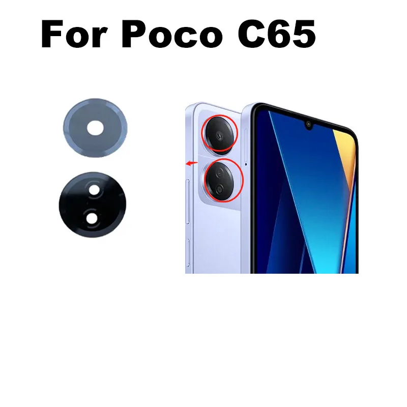 Eonpam 2 Pezzi Vetro Fotocamera per Xiaomi Poco X3 / X3 NFC / X3 Pro Lente Posteriore Ricambio HD Original Camera Glass con Kit di Riparazione