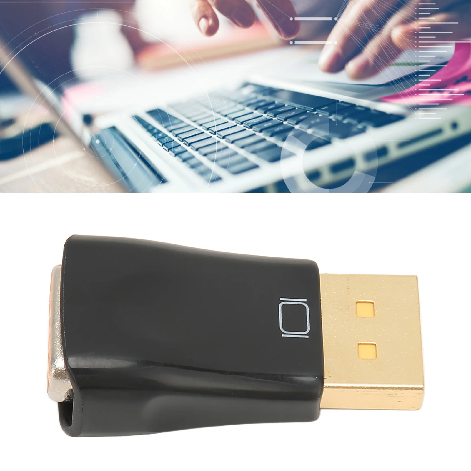 DP To VGA Adapter DP To VGA Connector Adapter Male To Female 1920x1080 60Hz Extended Mode Mirror Mode for Monitor for Computer