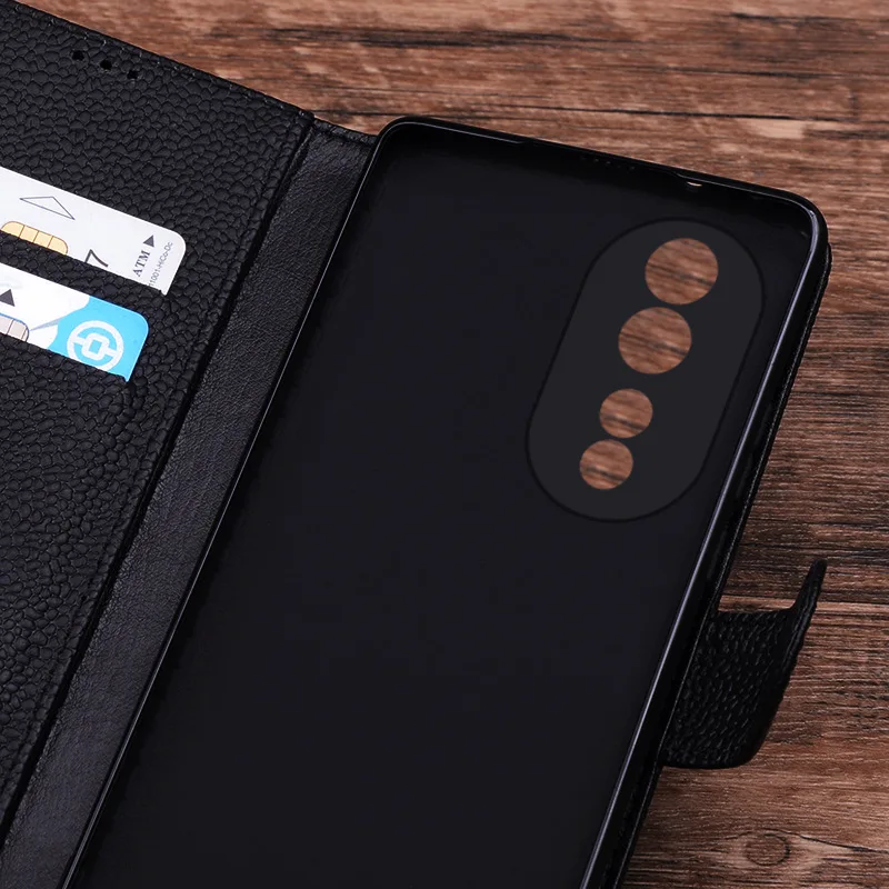 Hot Sales Luxury Genuine Leather Flip Phone Cases For For Honor 90 Honor90 Pro Leather Half Pack Phone Cover Case Shockproof
