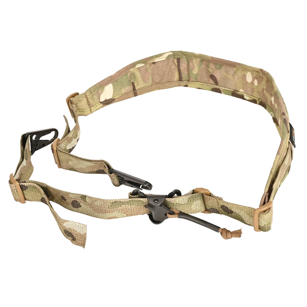 IDOGEAR tattico Ferro stile in metallo ganci mimetico nero fionda a 2 punti cacc