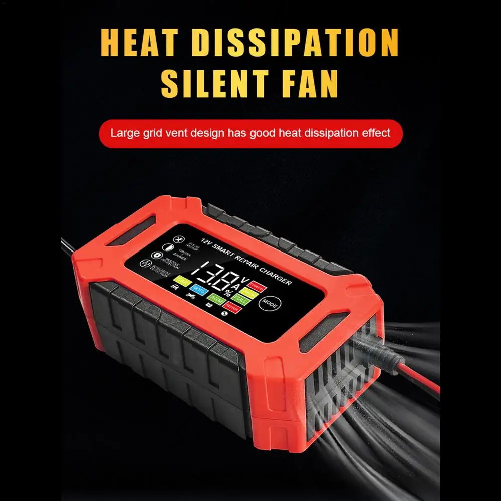 Battery Chargers 12V Smart 6A Battery Maintainer Battery Minder With Temperature Compensation For Motorcycle Car Lawn Mower Boat