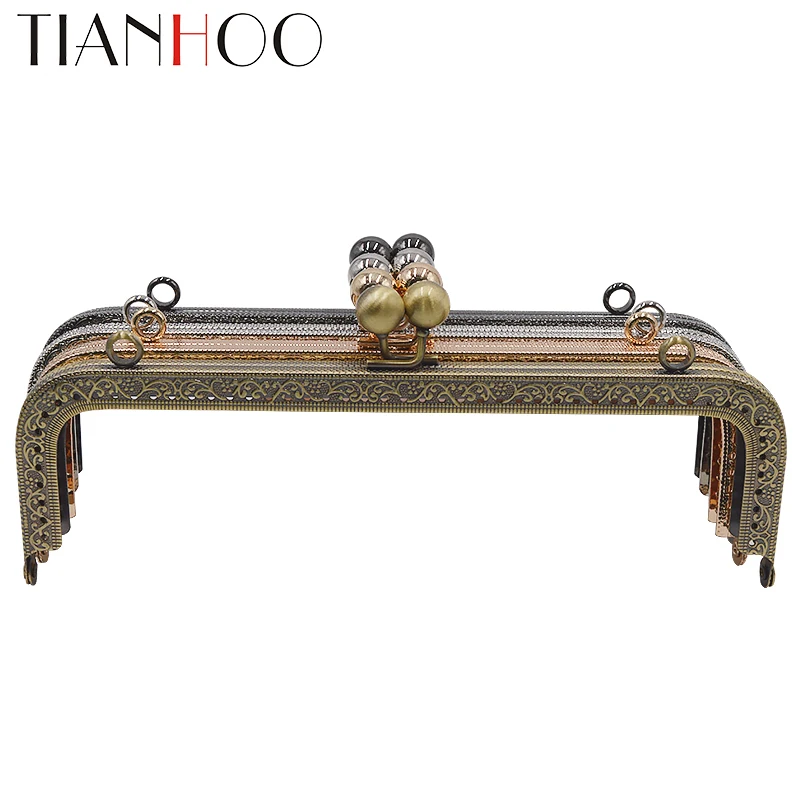 20cm Metal Purse Frame Handle for Clutch Bag Accessories Making Kiss Clasp Lock Antique Bronze Tone  Hardware 10pcs set 14cm metal purse frame handle for clutch bag handbag accessories making kiss clasp lock antique bronze hardware