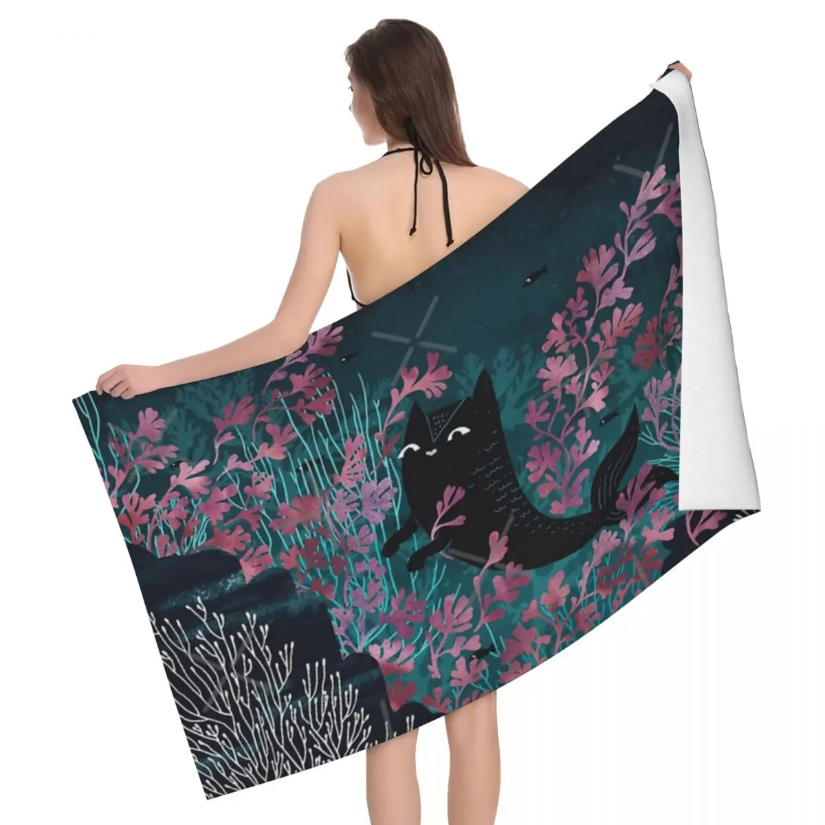 

Undersea 80x130cm Bath Towel Soft For Outdoor Personalised Pattern