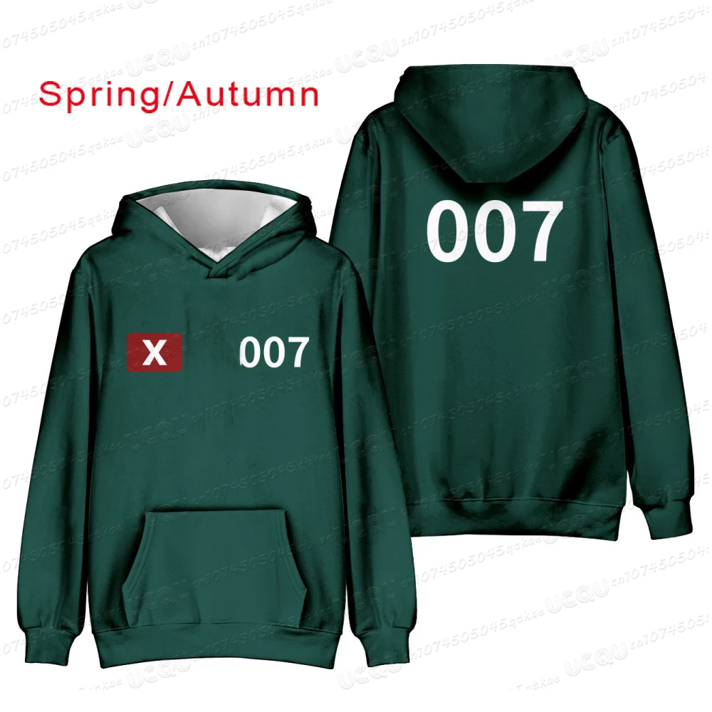 Spring/Autumn Popular Film And Television Hits Korean Drama Cosplay Costume Calamari Games Disguise Men Hoodies Team Sweatshirts 5