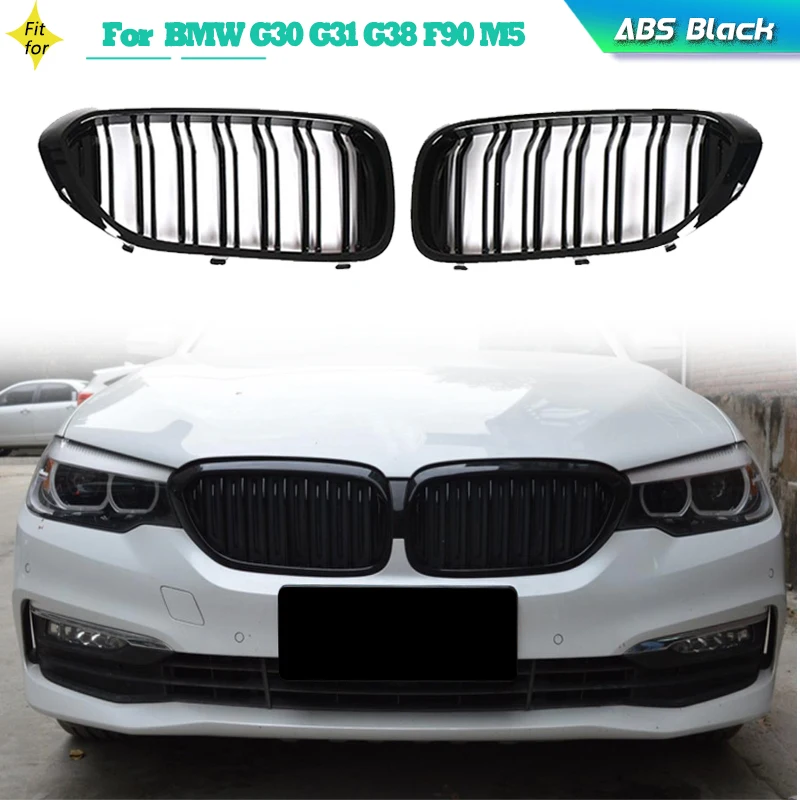 

Car Front Grill for BMW 5 Series G30 G31 G38 F90 M5 520i 530i 540i 2017-2020 Front Kidney Grille ABS Gloss Black