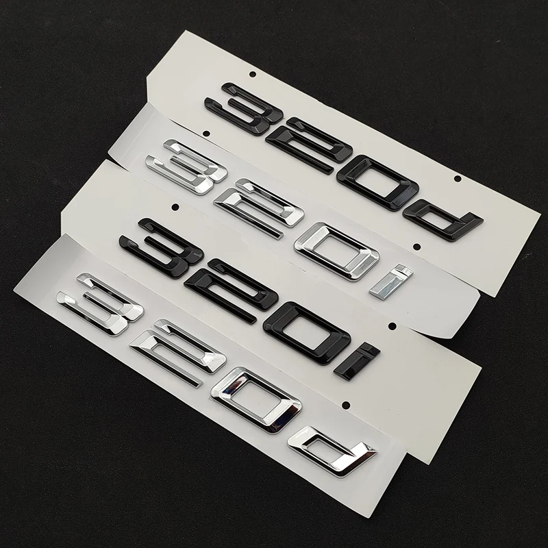 3D ABS 로고 엠블럼 문자 자동차 트렁크 스티커, BMW E46 E36 E90 F31 액세서리, 316i 318i 318d 320i 320d 325i 325d 330i 330d