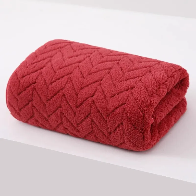 High Quality Thick Coral Velvet Bath Towel, Soft Absorbent Texture_voghion.com