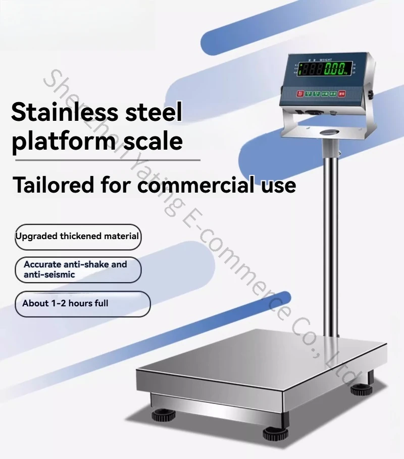 200kg Weighing Scale Stainless Steel Electronic Platform Scale Industrial Water