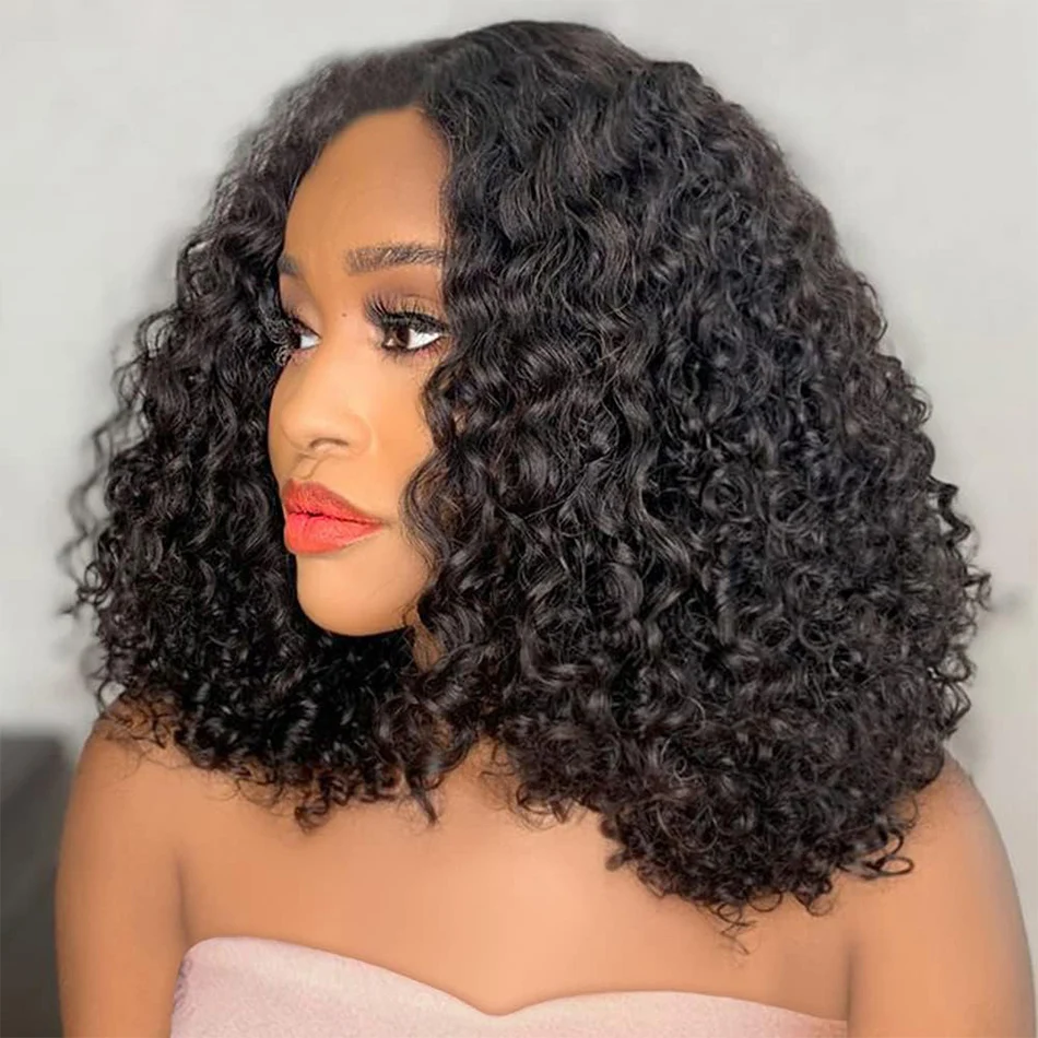 

DreamDiana 10A Malaysian Water Curly Hair Lace Frontal Wigs 180% Density 13X4 Glueless Ombre Bob Curly Lace Front Wigs Full Head