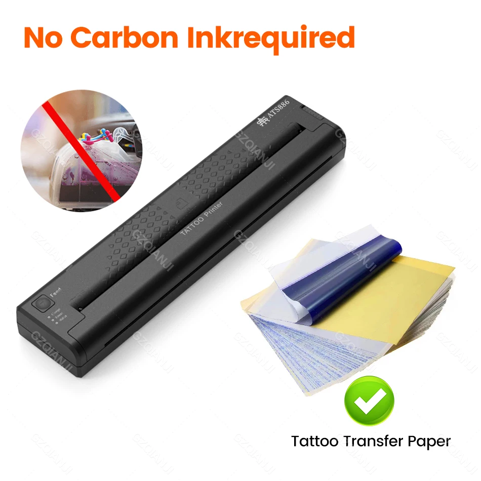 Tattoo Stencil Transfer Printer Machine Tattoo Printer Paper Portable Thermal Stencil Maker Line Photo Drawing Printing Copier