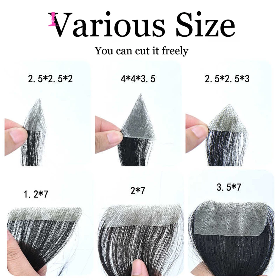 Brown Human Hair Wig Capillary Prosthesis For Male Forehead