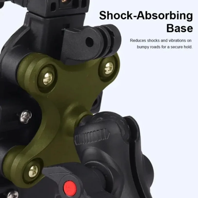 15W Wireless Charger Motorcycle Shock Absorber Phone Holder with 33W Type C Charging Port Mirror Motor Bicycle Cellphone Bracket