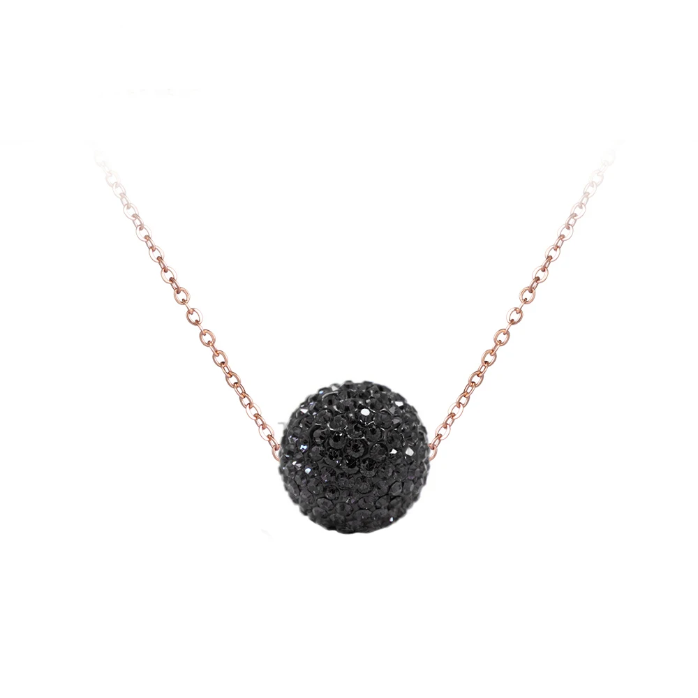 Pendant Necklaces JeeMango Pave Setting CZ Crystal Stainless Steel