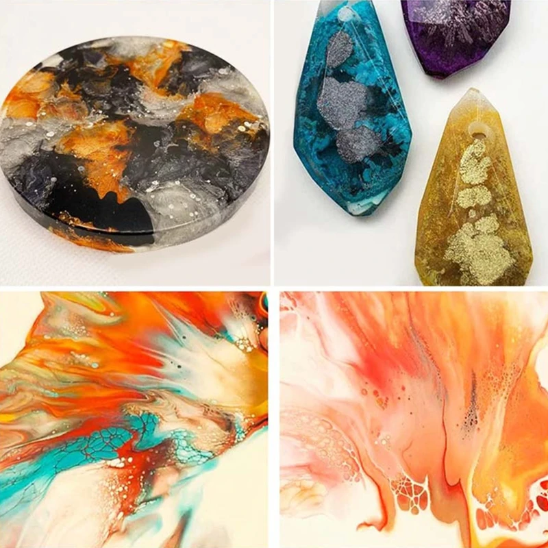 12 Colors Metallic Alcohol Ink Set Concentrated Extreme Shimmer Alcohol-Based Inks Epoxy Resin Acrylic Pouring Paint dropshi epoxy resin pigment acrylic paint pigment