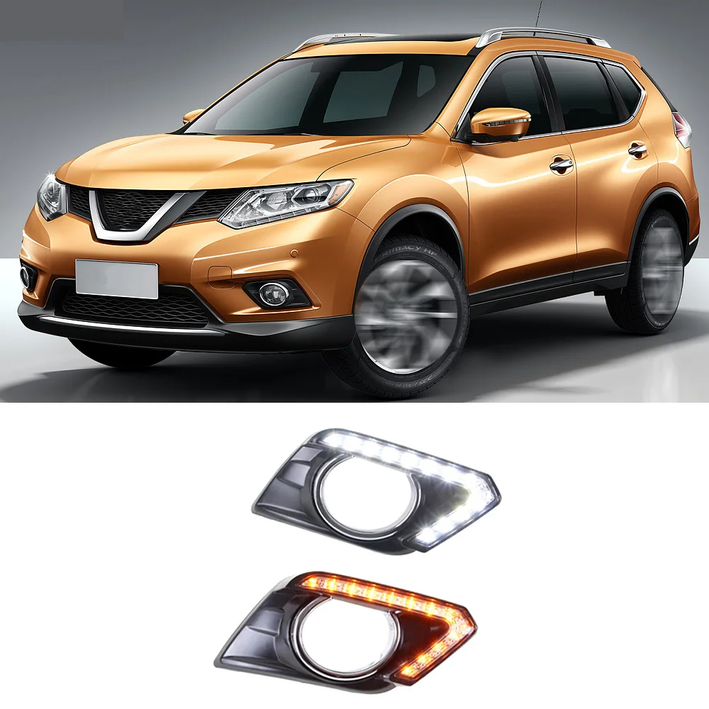 

Автомобильные противотуманные фары дневного света для Nissan X-trail Xtrail T32 2014-2016, указатели поворота, дневные ходовые огни