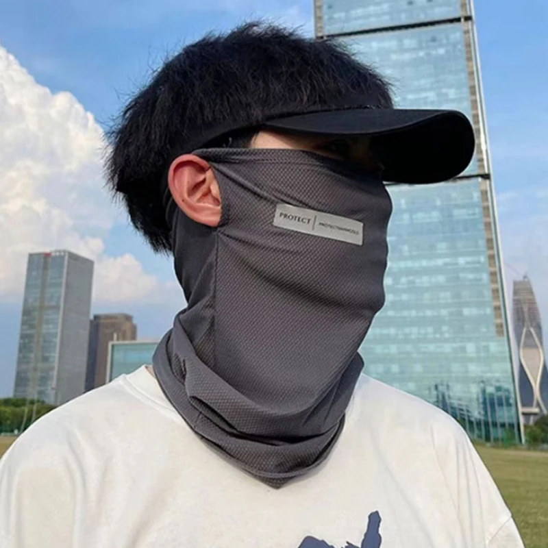Neck Wrap Ice Silk Sunscreen Mask Sunscreen Mask Face Mask Ice Silk Mask Cycling Bandana Multifunctional Bandana Motorcycle Bandana Cotton Bandana Camouflage Bandana Bandana Headscarf Bandana Neck Cover Summer Ice Silk Sunscreen Mask For Men Women Outdoor Cycling Face Cover Neck Wrap UV Protection
