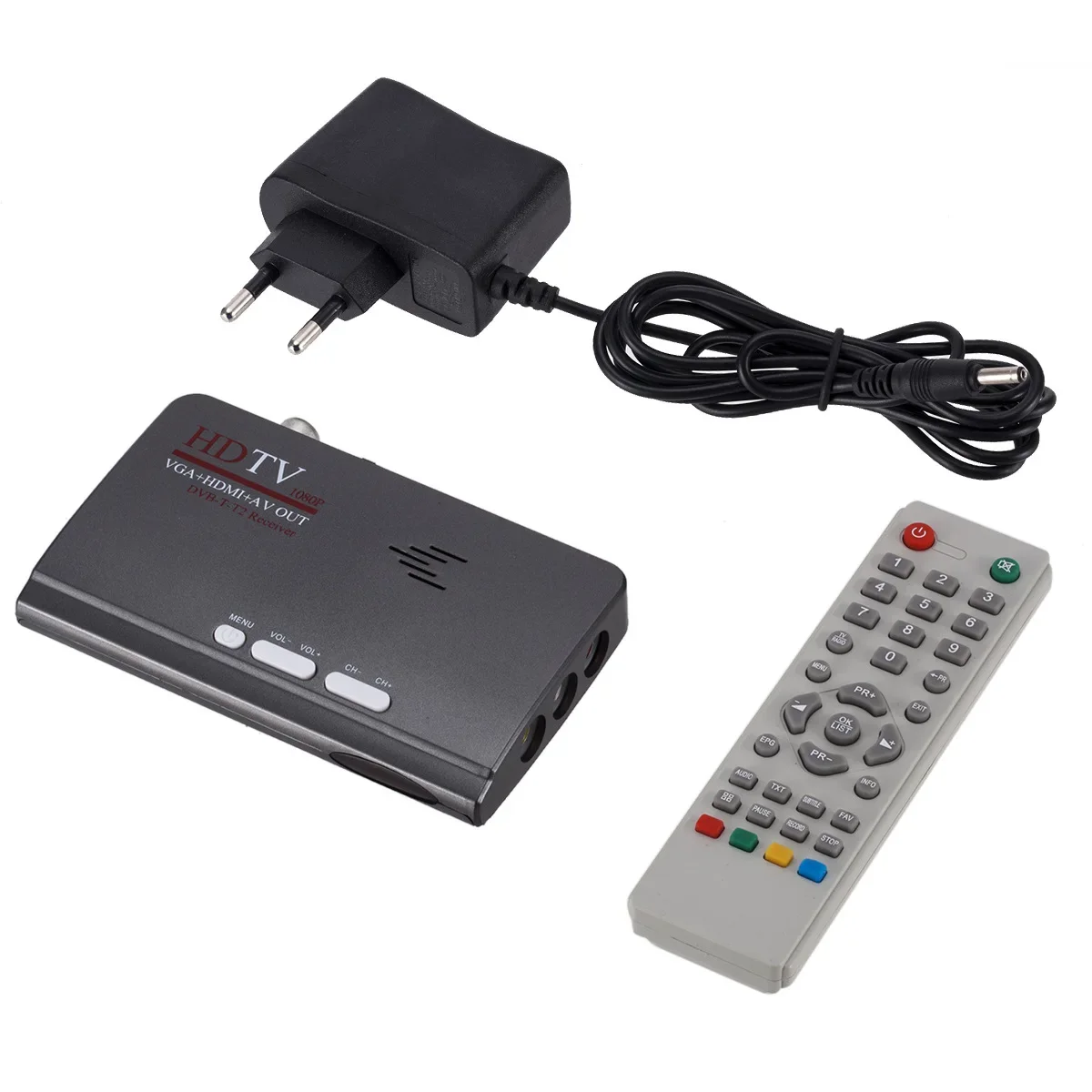 

DVB-T2 Receiver DVB-T AV to VGA TV Box HDMI-Compatible VGA MPEG4 RF Digital Set-top Box