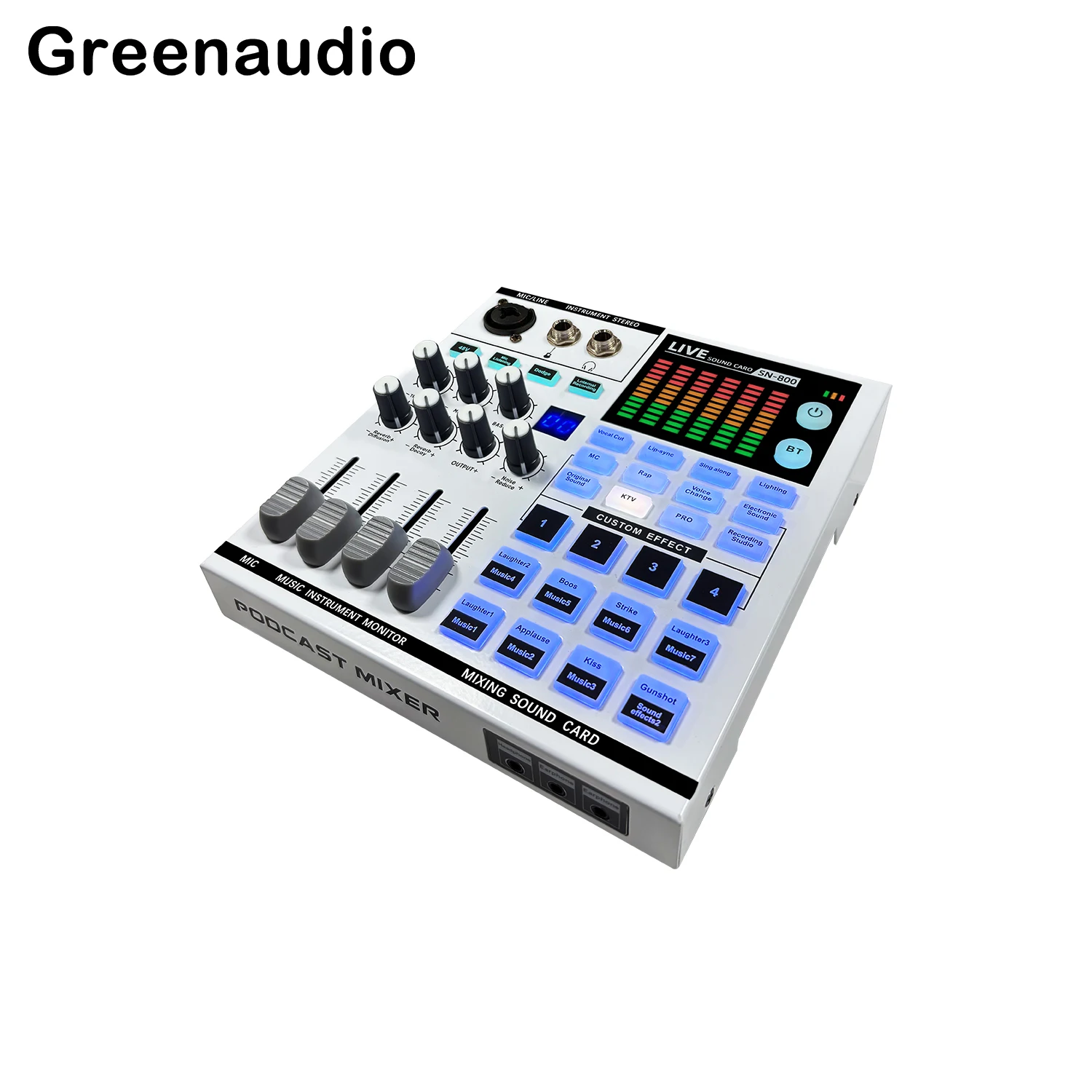 GAX-SN800 Digital Audio Mixer Recording Sound Card with OTG 48V