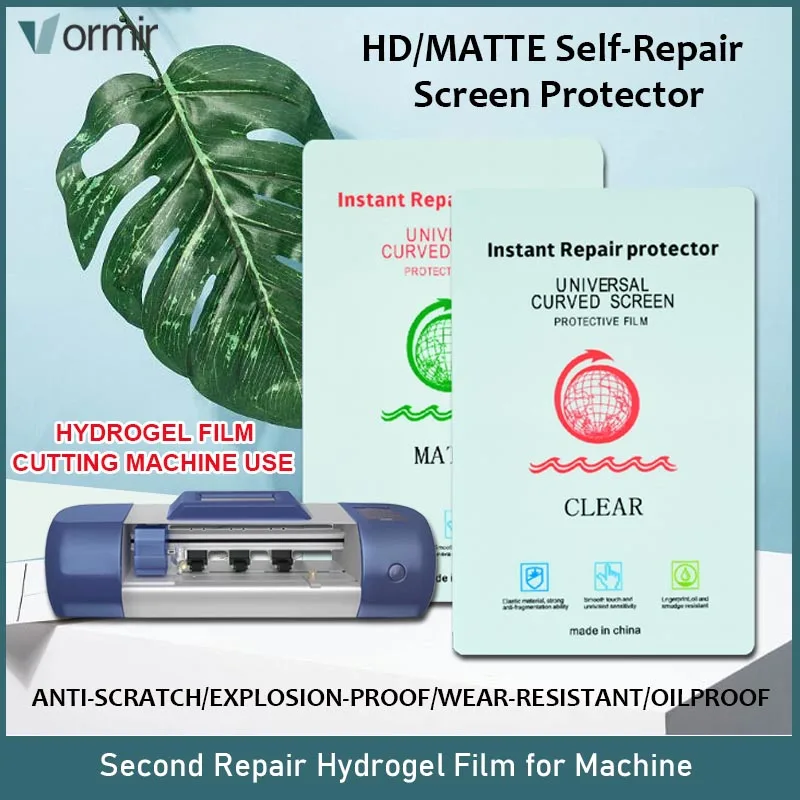 VORMIR 50pcs Anti Scratch Hidrogel Film for Unlock Film Cutting Machine HD Matte Screen Protectors for iPhone 14 13 12 Pro Max