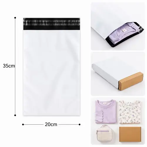 50Pcs White Courier Mailer Bags Packaging Poly Package Plastic Self-Adhesive Mailing Express Bag Envelope Postal Pouch Mailing - Image 12