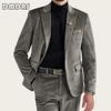 Men's 2 Piece Velvet Suit One Button Tuxedo Slim Fit Luxurious Blazer Party Dinner Jacket & Pants Casual Smart Suit Outfit 6