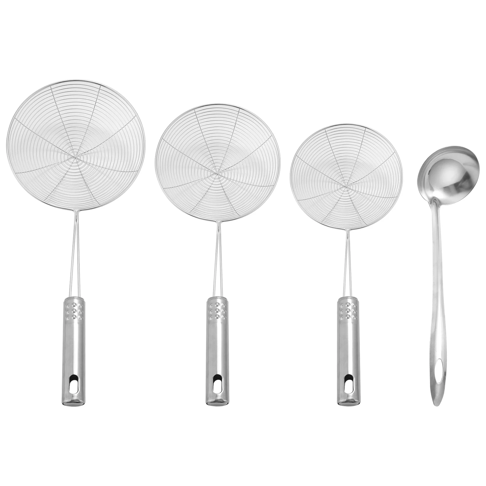 

Skimmer Spoon, 4 Pack Stainless Steel Spider Strainer Skimmer Spoon, Donut Spoon, Skimmer Spoon for Kitchen Deep Fryer