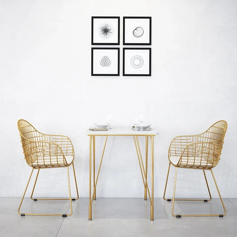 

Mobile Arm Dining Chairs Nordic Modern Design Bedroom Dining Chairs Living Room Accent Sedie Pranzo Moderne Balcony Furniture
