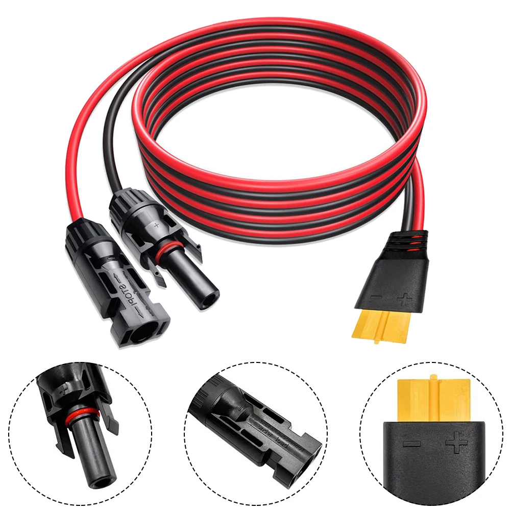 XT60 Adapter To Solar Plug Socket Extension Charging Cable Wire 12AWG