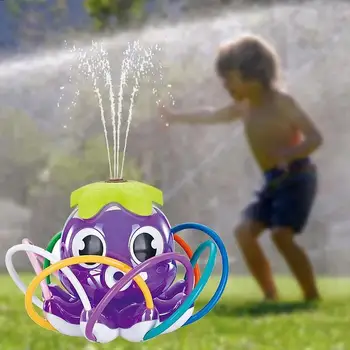 Octopus Sprinkler Backyard Garden Water Toy Summer Cartoon Splash Sprinkler Baby Bath Toy For Kids Water Spray Outdoor Sport Toy 3