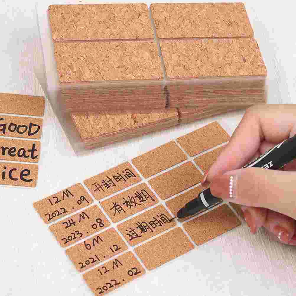 

24 Sheets Cork Label Stickers Pantry Labels for Containers Portable Goods Category Refrigerator Kitchen Office Food