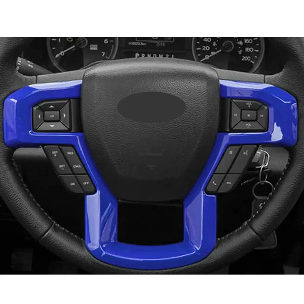 

Для Ford F150 F250 F350 2015-2018 углеродное волокно Автомобильное рулевое колесо боковая панель крышка наклейка молдинг отделка протектор