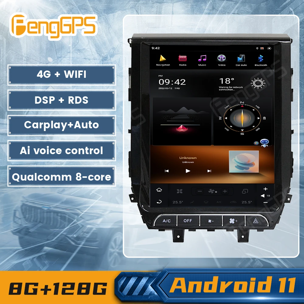 

Android11 DVD мультимедийный плеер для Toyota Land Cruiser LC200 2016-2019 Tesla Style Car GPS Navi Wireless Carplay WIFI Head Unit
