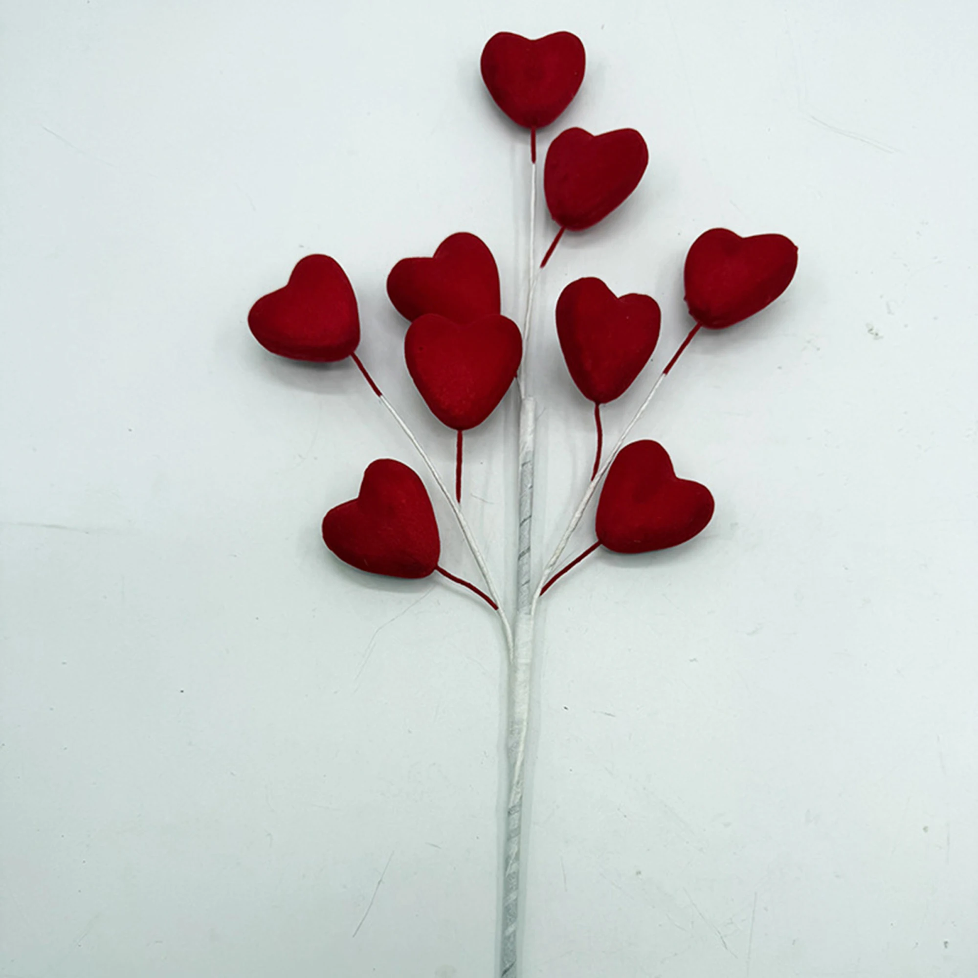 Valentine s Day Heart-Shaped Floral Picks for Romantic Home Decor and Party Centerpieces - Set of 12 Heart Picks