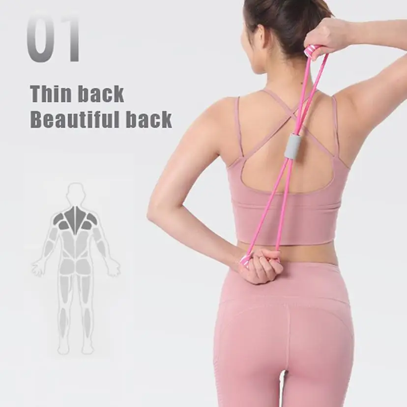 Women's Fitness Resistance Bands - Yoga & Exercise Rubber Pull Rope for Stretching & Strength Training