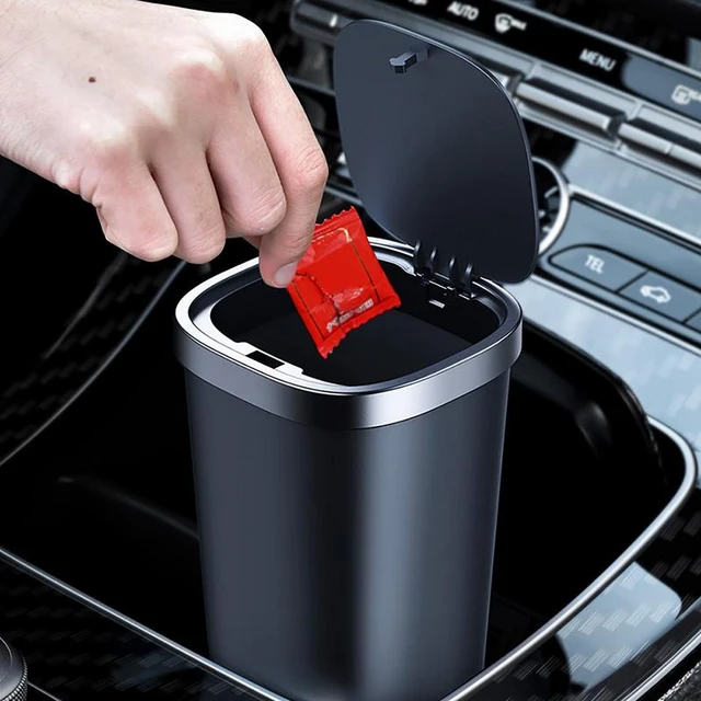 Car mini Trash Can Vehicle Garbage Can Car Trash Dust Case Auto Waste Bin  Auto Trash