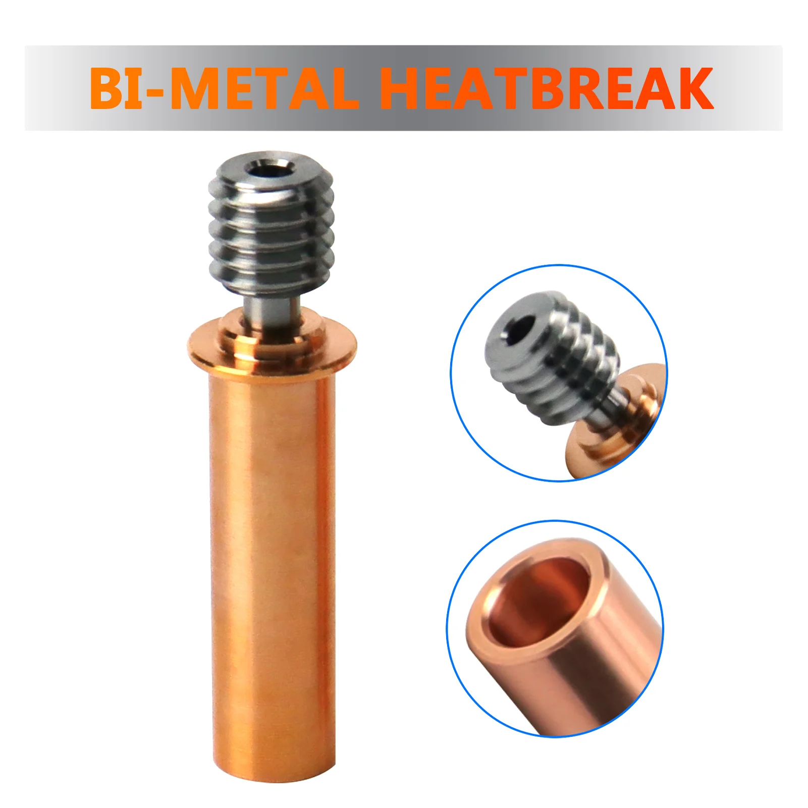 CR6 SE All Metal Bimetal Heatbreak Copper Titanium TC4 Throat for  Ender3 V2 Neo / Ender3 Neo/CR-6 SE/Max/CR-5 PRO CR10 Smart