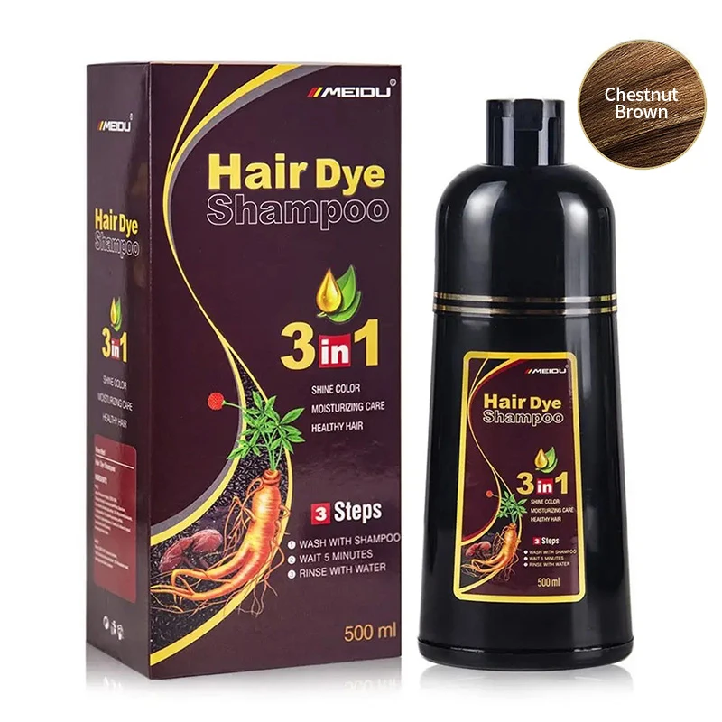 7 Colors 3 In 1 Quick Hair Dye Shampoo Instant Coloring Shampoo Gray White Cover Natural Plant Fast Dye Long Lasting Dye Shampoo
