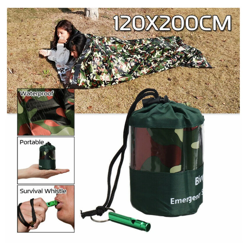 Bivy Bag Survival Waterproof Lightweight Thermal Emergency Sleeping
