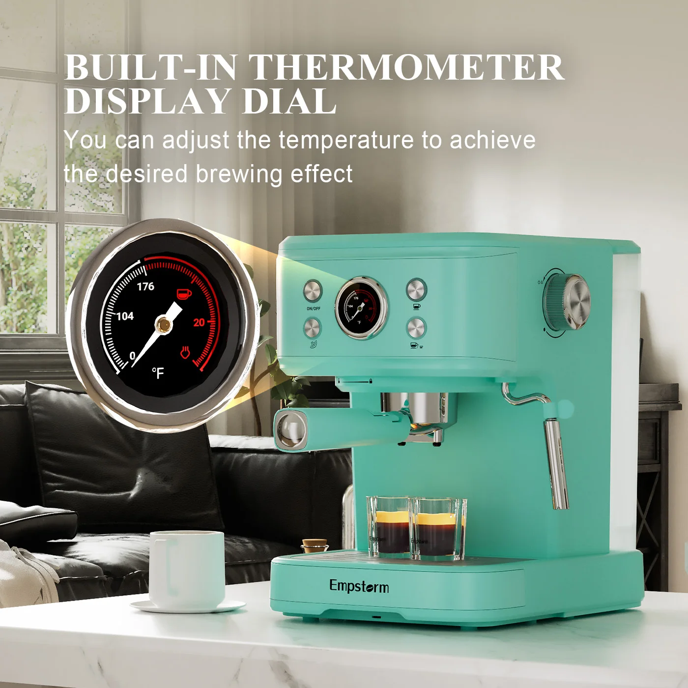 04E Espresso Machine Professional Electric Semi Automatic 20 bar Capsules Cappuc
