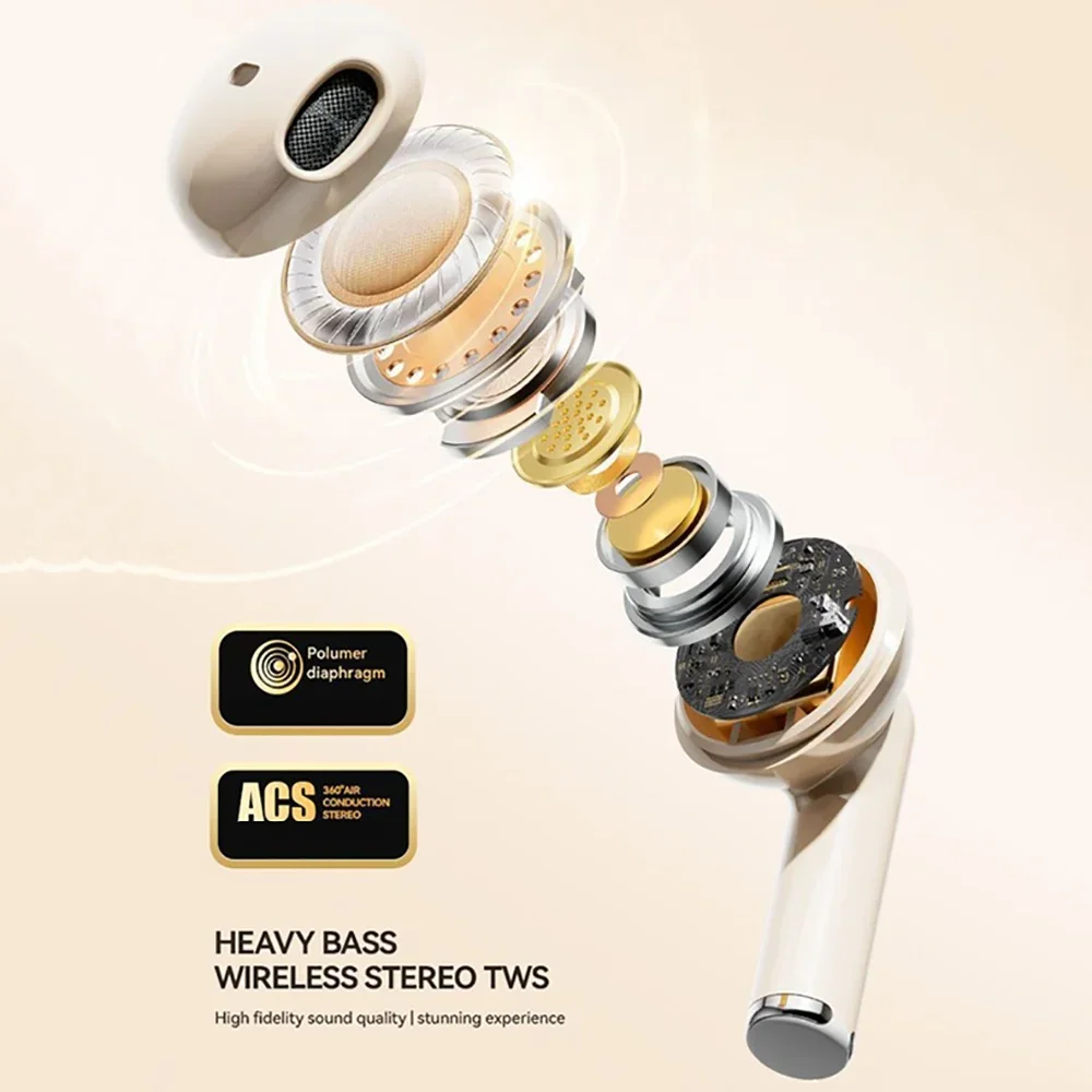 Wireless Headphones Bluetooth 5 4 Earphones Tws Mini Earbuds Led Display Gaming Headsets Hifi Stereo Noise Reduction Earphone, Alina Gadgets