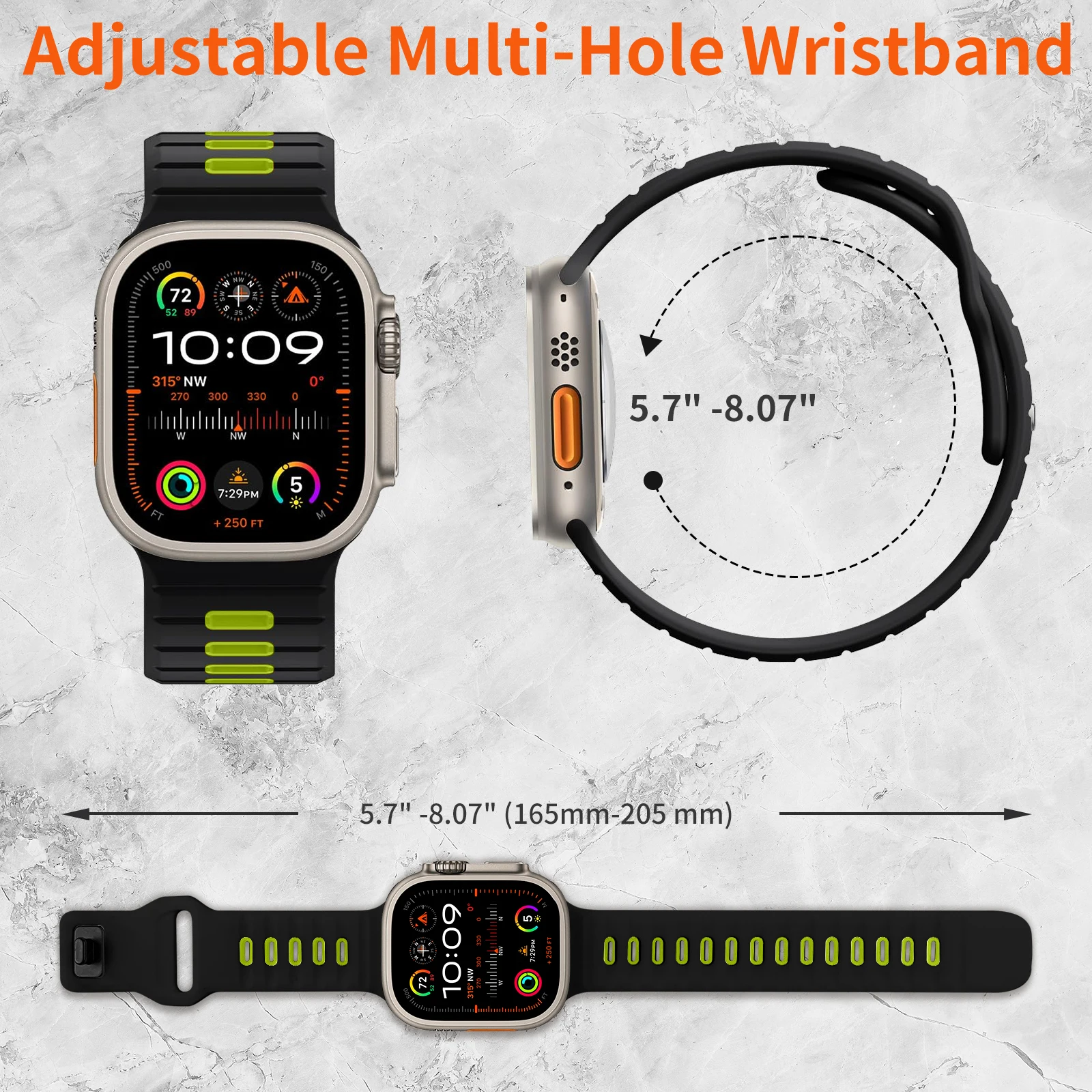รูปสินค้า สร้อยข้อมือซิลิโคน Apple Watch หลายขนาด ใส่สบาย ทนทาน