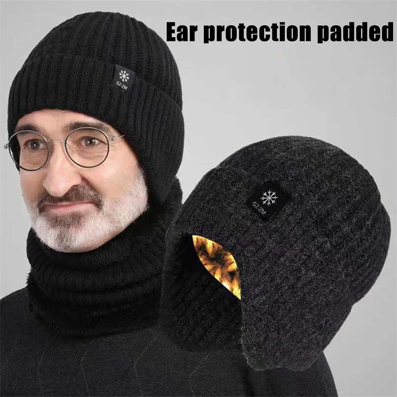NEW Winter Outdoor Fleece Hat Men Women Motorcycles Warmth Ear Protection Thick Knitted Cycling Cap Windproof Head Wear