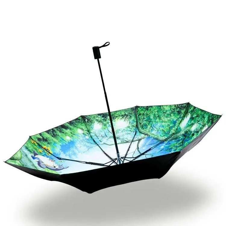 Cartoon Manual Umbrella Sun Rain Umbrella Anime Cute Daily Folding Umbrella 2