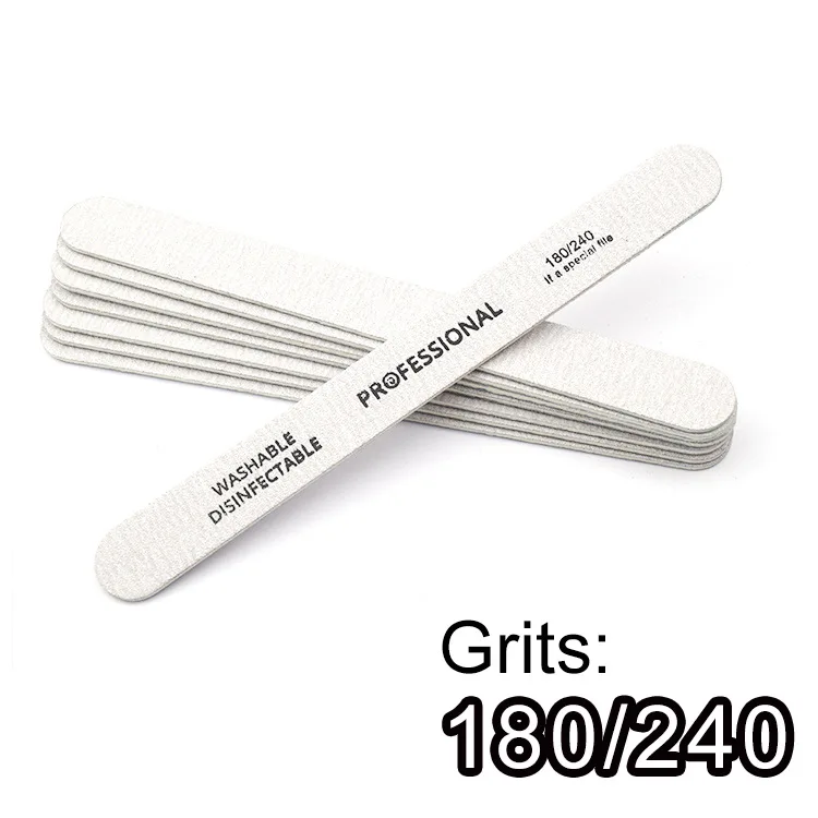 

10 шт., пилочки для маникюра, 180/240, 100/180